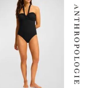 Anthropologie Black One-Piece Swimsuit